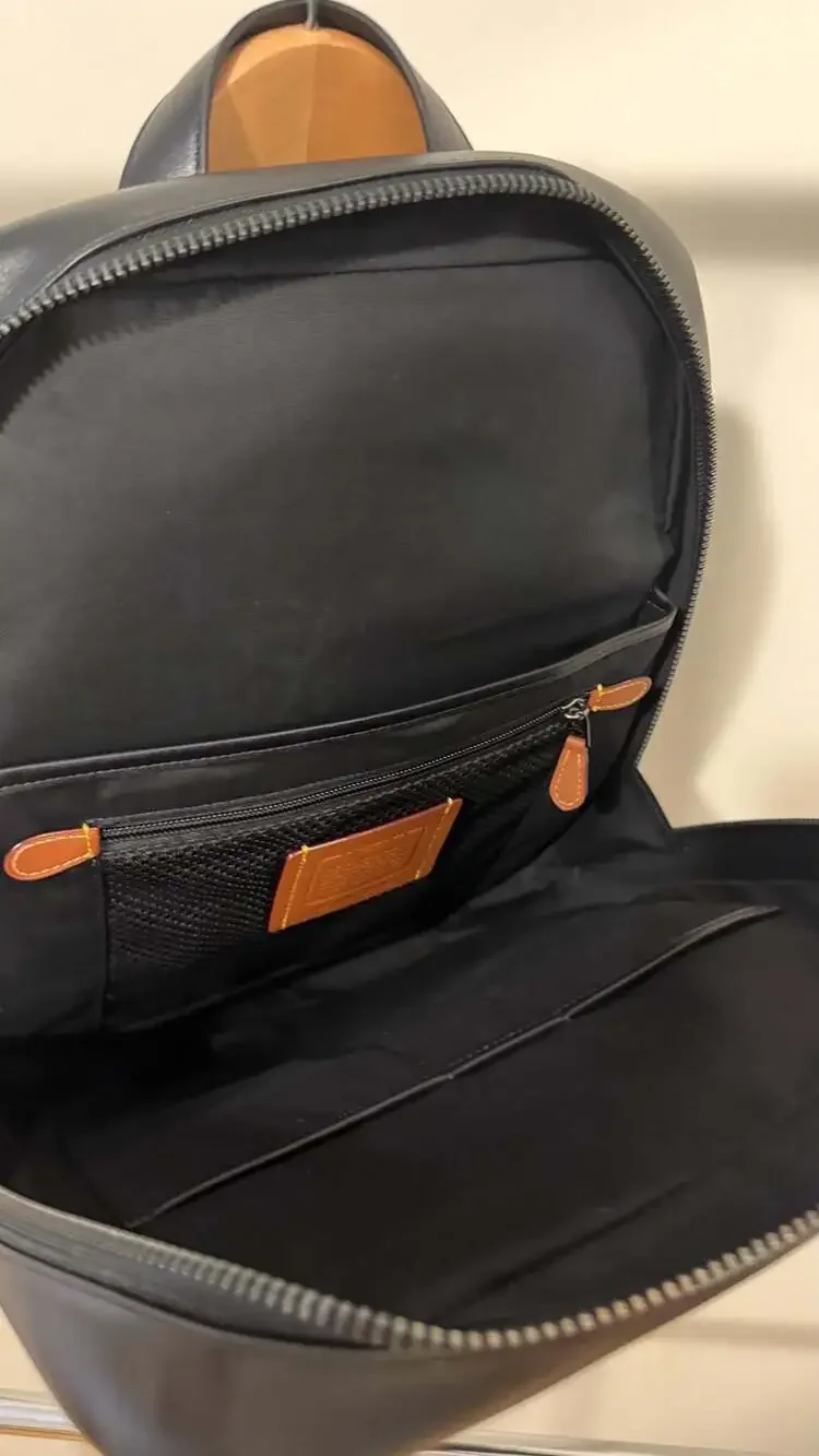 Coach Men's Gotham Backpack in Charcoal Signature Canvas and Black Leather